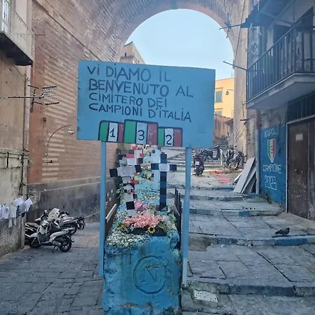 Pastel Blue House X 5 People In Corso Above Metro Montesanto Apartment Naples