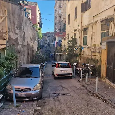 Pastel Blue House X 5 People In Corso Above Metro Montesanto Apartment Naples